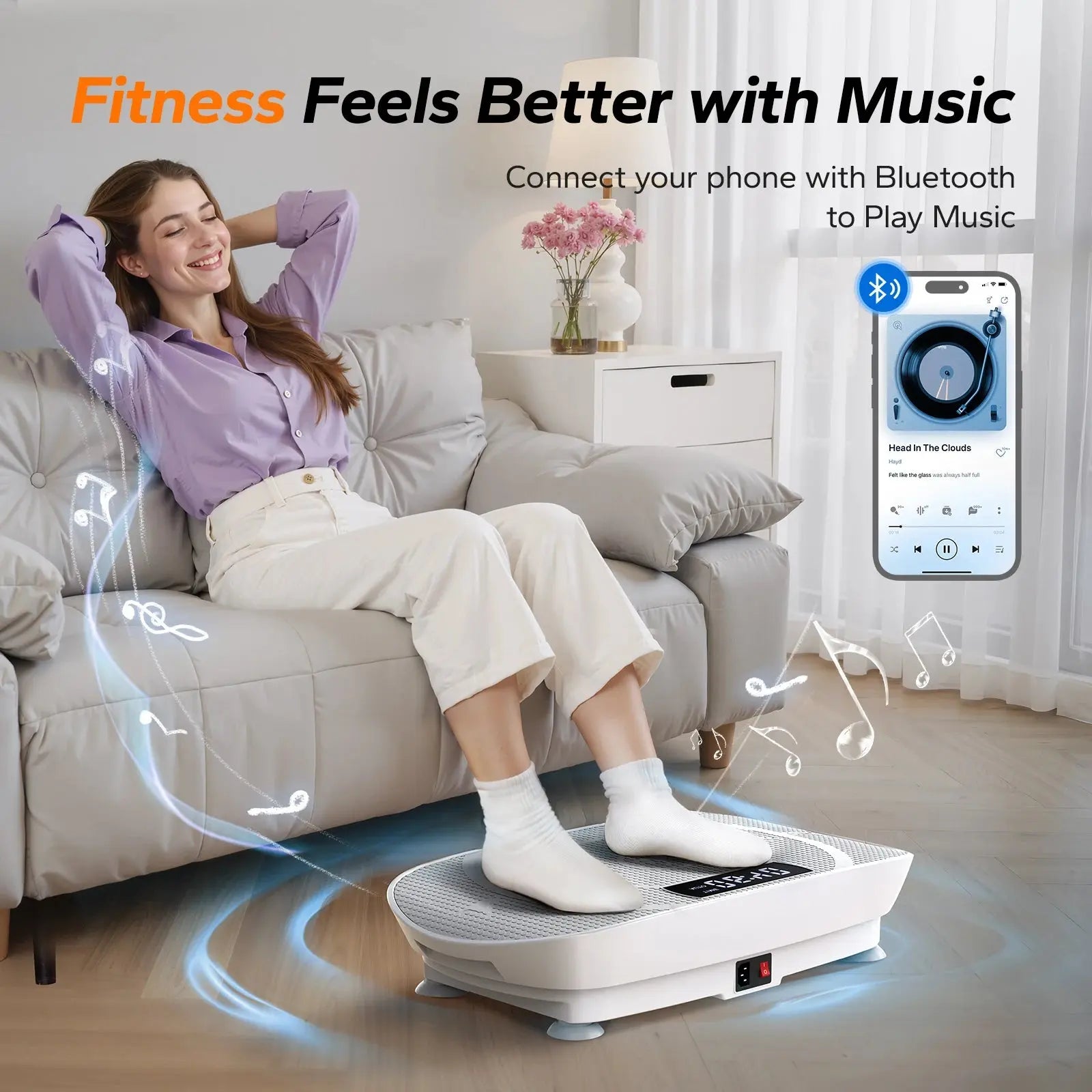 Vibration Plate Exercise Machine Whole Body Workout Power Vibrate Fitness Platform Vibration Plate Weight Loss & Shaping