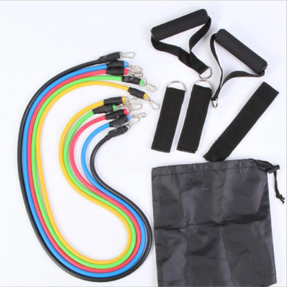 11Pcs/Set Latex Resistance Bands Multifunction Elastic Exercise Resistance Bands
