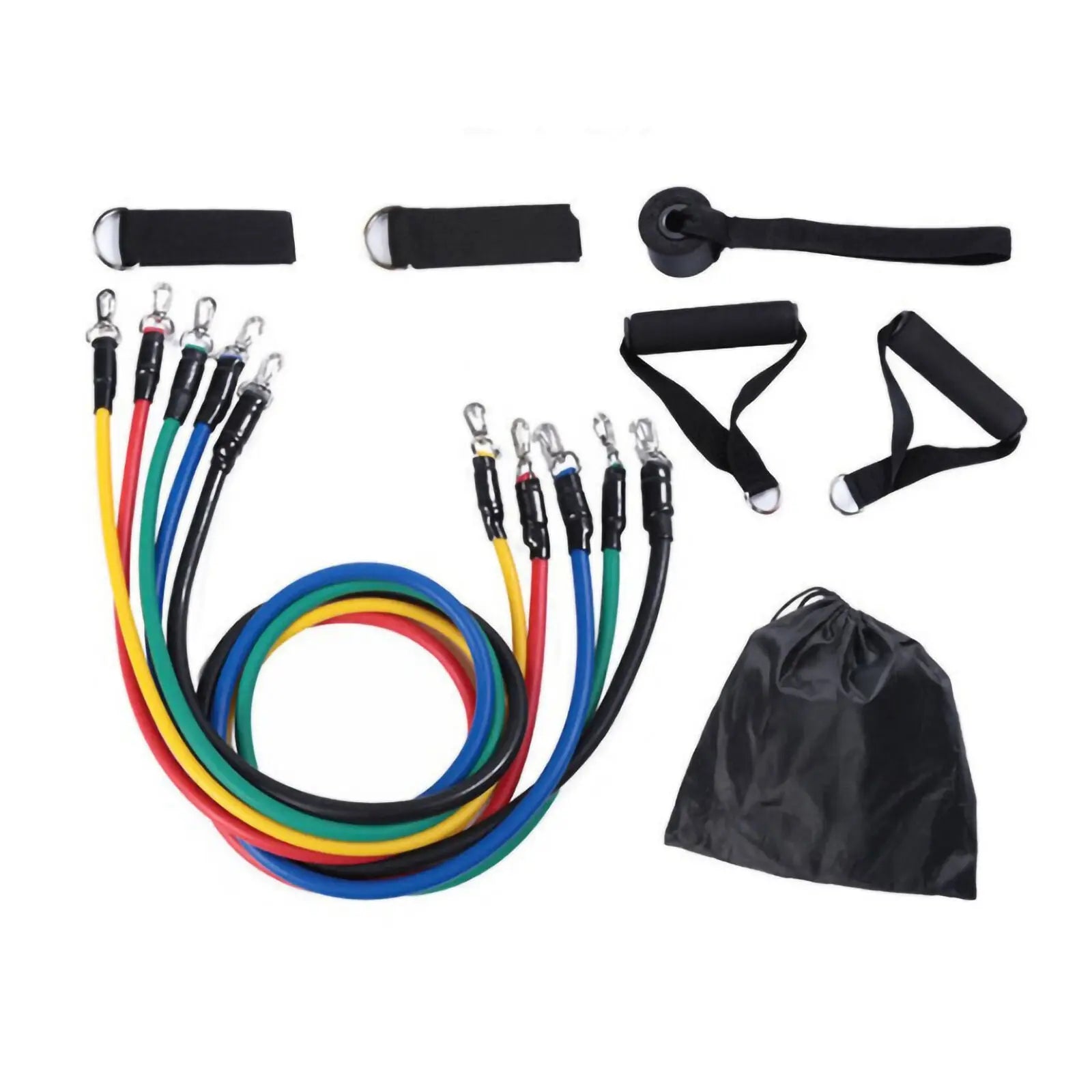 11Pcs/Set Latex Resistance Bands Multifunction Elastic Exercise Resistance Bands