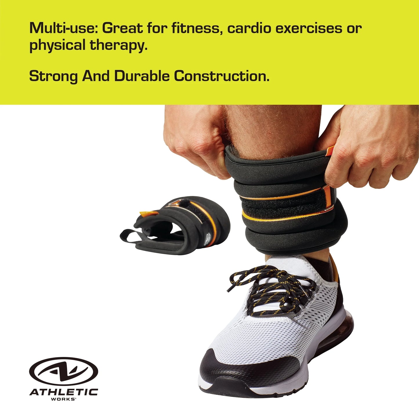 5Lb Pair Ankle & Wrist Weights (2Pcs, Each One Is 2.5LBS), Adjustable Strap